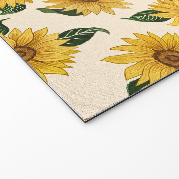 Summer Sunflower Pattern Welcome Mat Gallery Image 2
