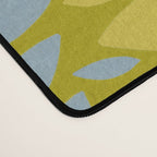 Folk Floral Blossoms in Moss Green Desk Mat Gallery Image 4