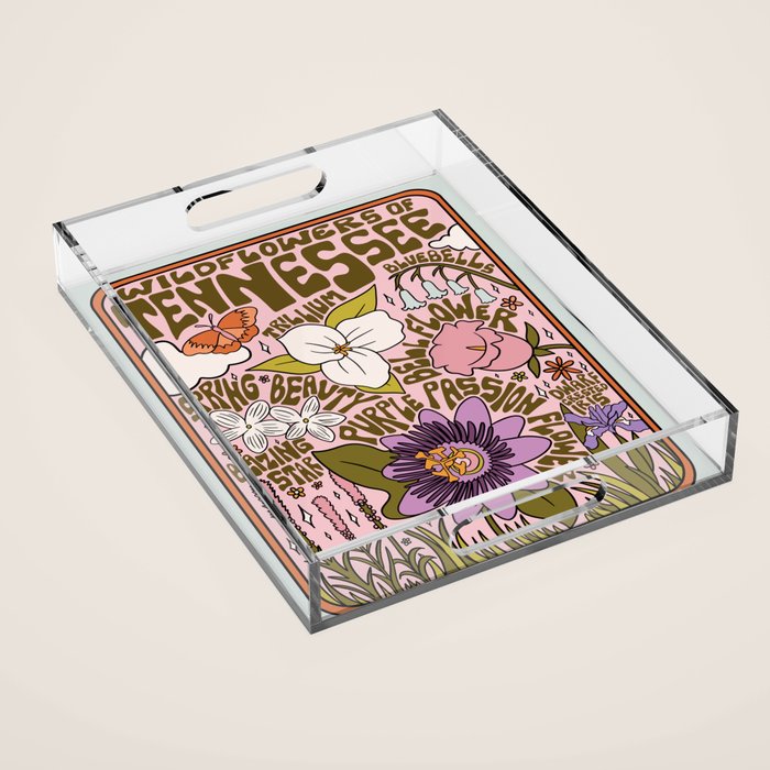 Tennessee Wildflowers Acrylic Tray Gallery Image 1
