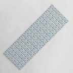 William Morris Vintage Rosehip Mineral Blue Yoga Mat Gallery Image 1