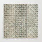 William Morris Vintage Rosehip Mineral Blue Wood Wall Art Gallery Image 1