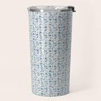 William Morris Vintage Rosehip Mineral Blue Travel Mug Gallery Image 2