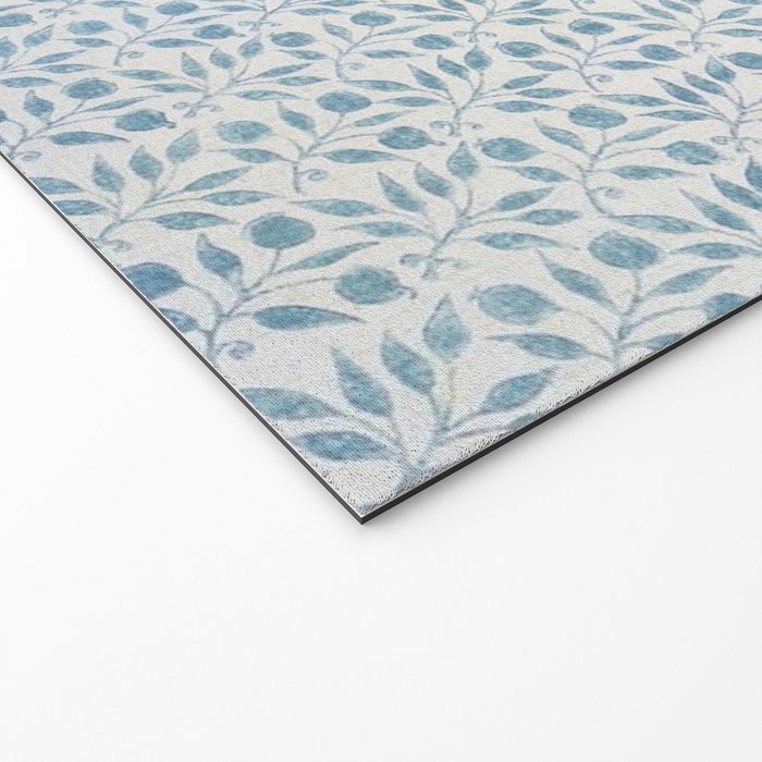 William Morris Vintage Rosehip Mineral Blue Welcome Mat Gallery Image 2