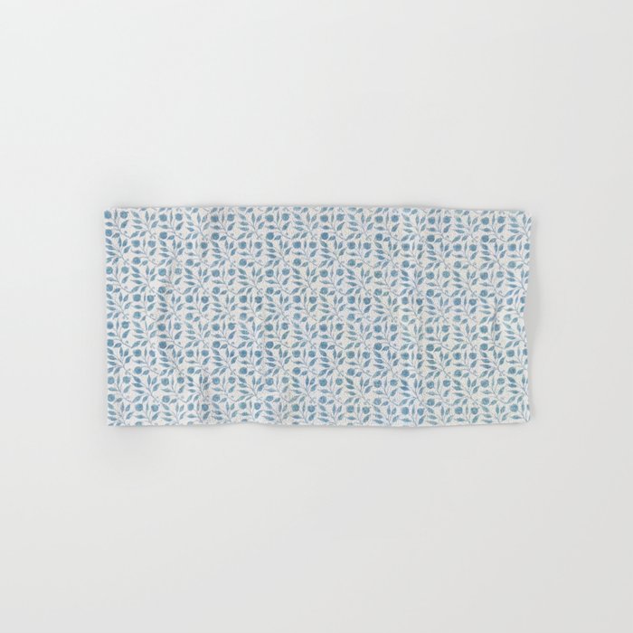 William Morris Vintage Rosehip Mineral Blue Bath Towel Gallery Image 1