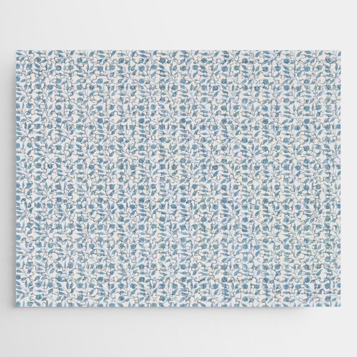 William Morris Vintage Rosehip Mineral Blue Jigsaw Puzzle Gallery Image 1