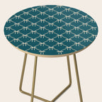 Bows & Ribbons Pattern XXIX Dark Teal Side Table Gallery Image 2