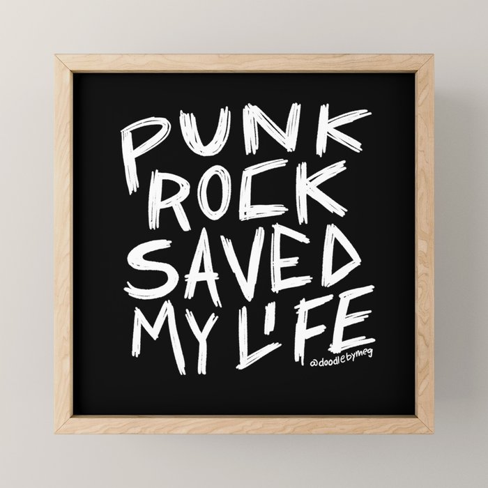 Punk Rock Saved My Life Mini Art Print Gallery Image 1
