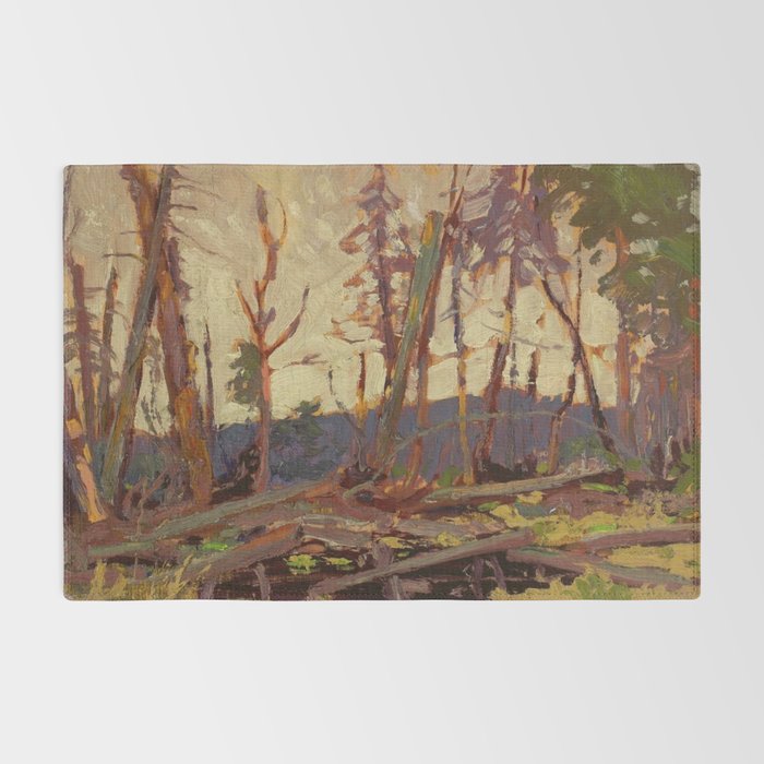 Tom Thomson Burnt Country, Evening 1914 Canadian Landscape Artist Rug Gallery Image 2