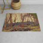 Tom Thomson Burnt Country, Evening 1914 Canadian Landscape Artist Rug Gallery Image 1