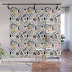 Naive Floral Scandinavian Design Wall Mural Gallery Image 1