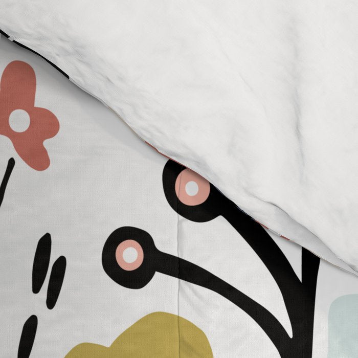 Naive Floral Scandinavian Design Comforter Gallery Image 4