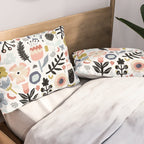 Naive Floral Scandinavian Design Pillow Sham Gallery Image 2