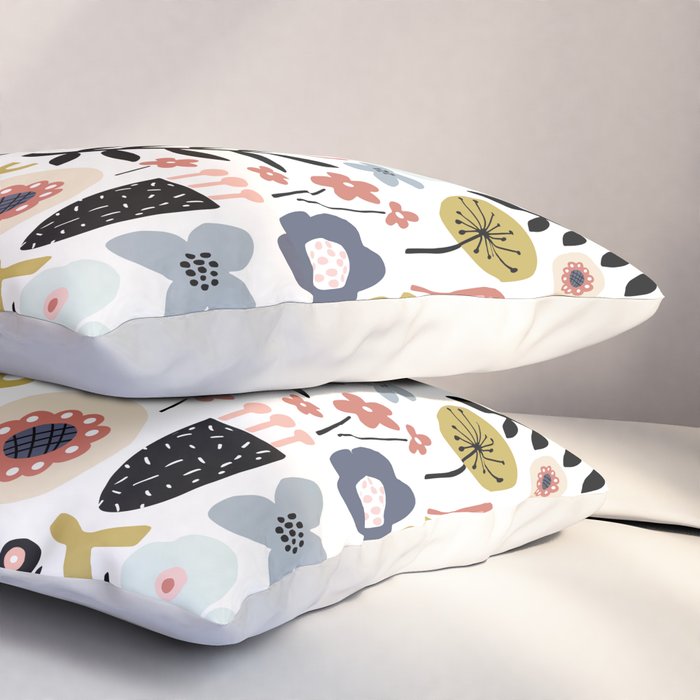 Naive Floral Scandinavian Design Pillow Sham Gallery Image 3