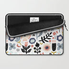 Naive Floral Scandinavian Design Laptop Sleeve Gallery Image 2