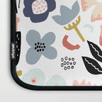 Naive Floral Scandinavian Design Laptop Sleeve Gallery Image 3