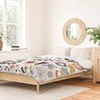 Naive Floral Scandinavian Design Duvet Cover Gallery Image 2
