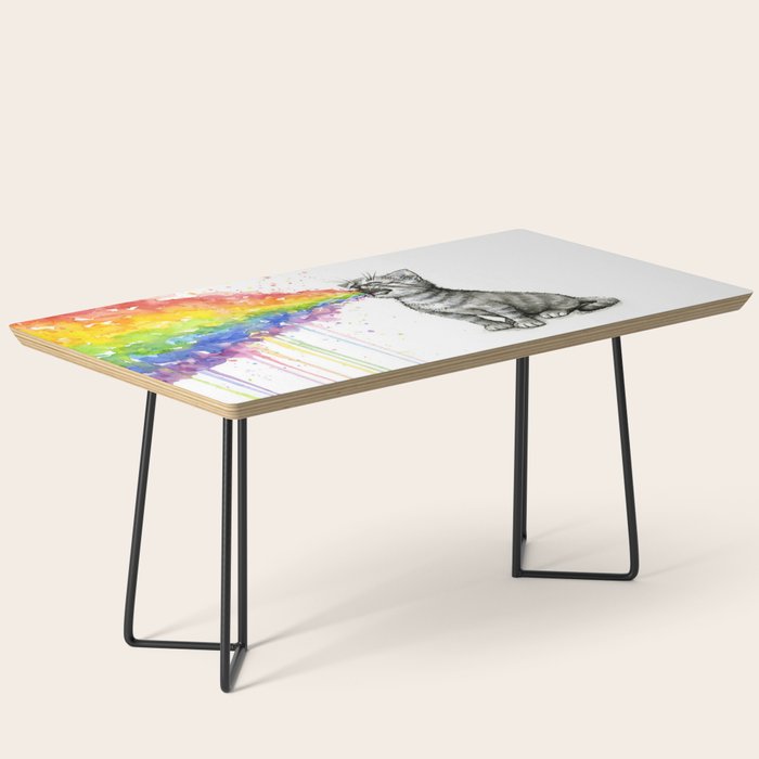 Kitten Puking Rainbow Coffee Table Gallery Image 1
