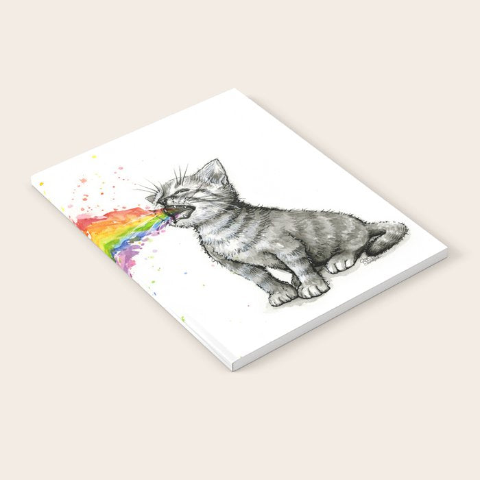 Kitten Puking Rainbow Notebook Gallery Image 2