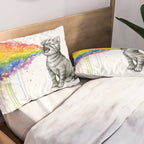 Kitten Puking Rainbow Pillow Sham Gallery Image 2