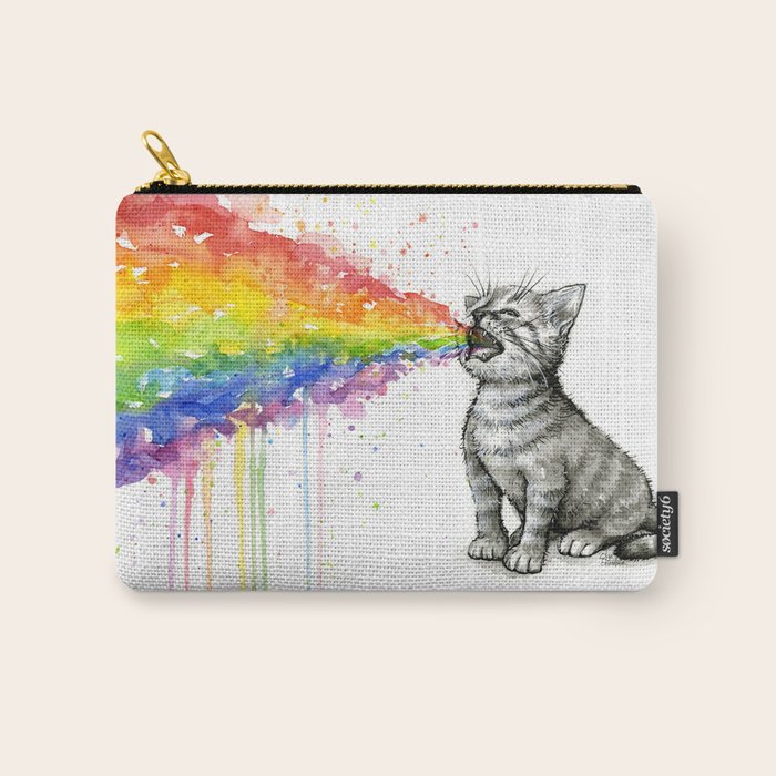 Kitten Puking Rainbow Carry All Pouch Gallery Image 1
