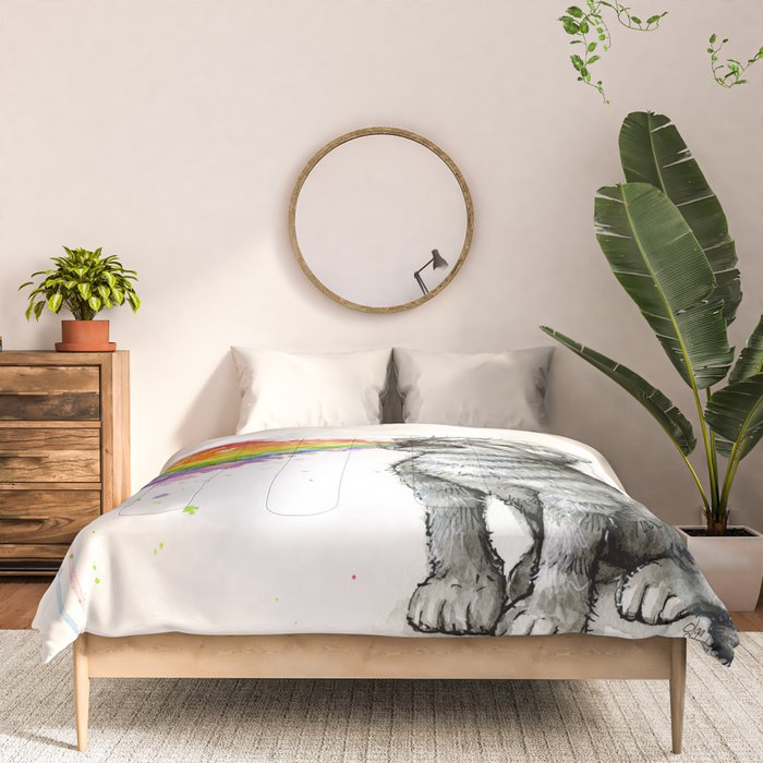 Kitten Puking Rainbow Comforter Gallery Image 3