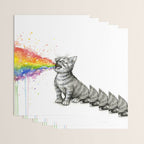 Kitten Puking Rainbow Wrapping Paper Gallery Image 3