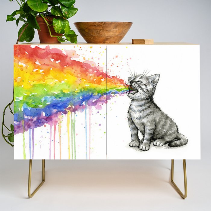 Kitten Puking Rainbow Credenza Gallery Image 1