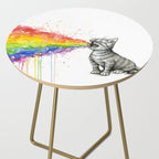 Kitten Puking Rainbow Side Table Gallery Image 2
