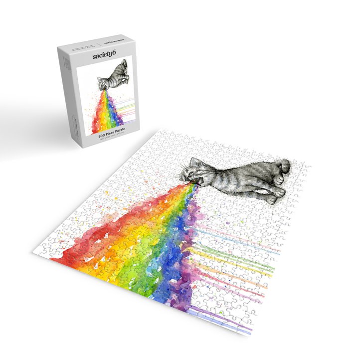 Kitten Puking Rainbow Jigsaw Puzzle Gallery Image 2