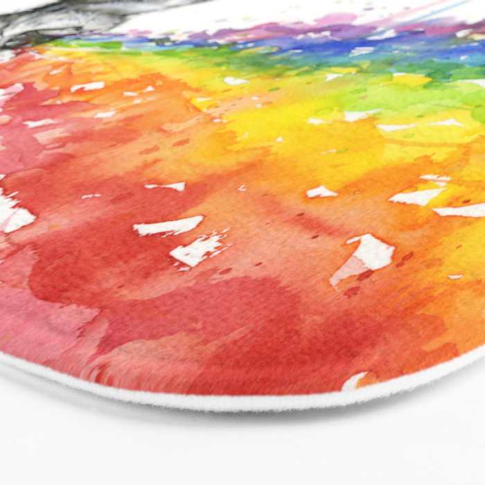 Kitten Puking Rainbow Bath Mat Gallery Image 3