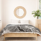 Black and White Poppies Duvet Cover Gallery Image 3