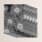 Black and White Poppies Wrapping Paper Gallery Image 3