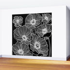 Black and White Poppies Wall Mural Gallery Image 2