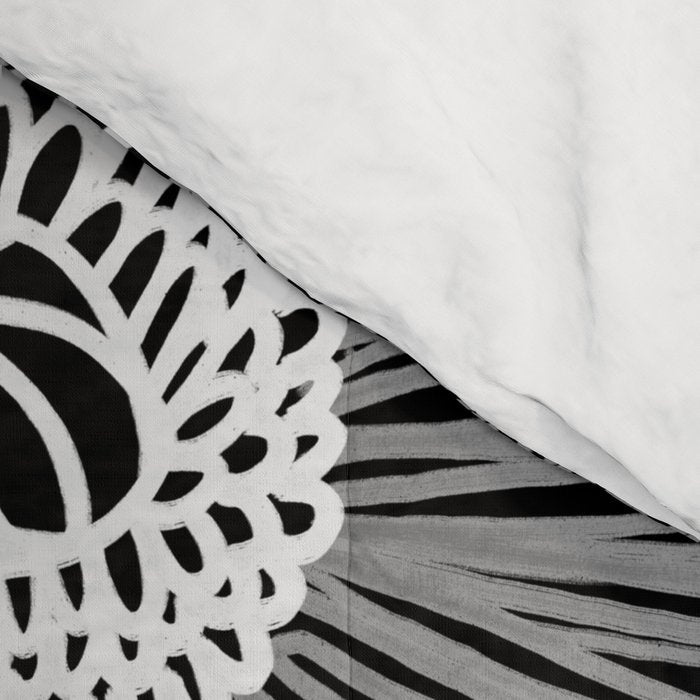 Black and White Poppies Comforter Gallery Image 4