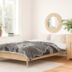 Black and White Poppies Duvet Cover Gallery Image 2