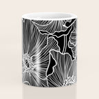 Black and White Poppies Coffee Mug Gallery Image 4