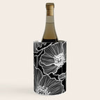Black and White Poppies Wine Chiller Gallery Image 3
