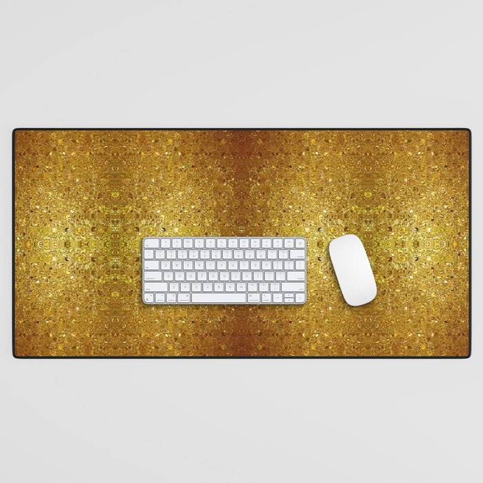 Deep gold glass mosaic Desk Mat Gallery Image 1