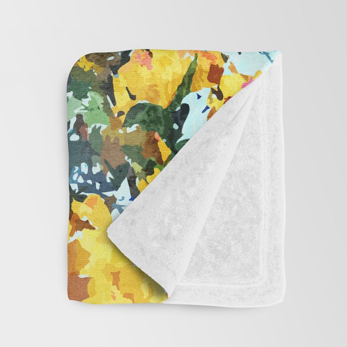 Summer Bougainvillea Watercolor Painting Throw Blanket Gallery Image 3