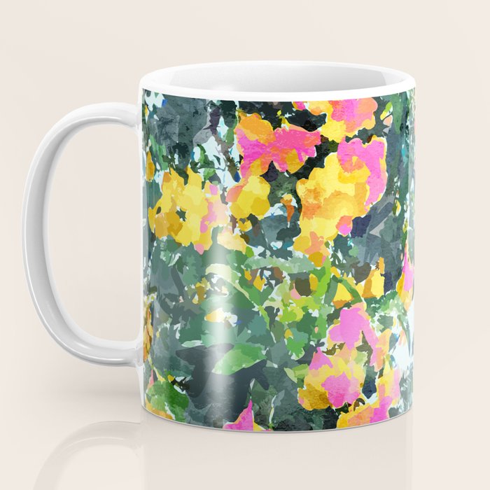 Summer Bougainvillea Watercolor Painting Coffee Mug Gallery Image 3