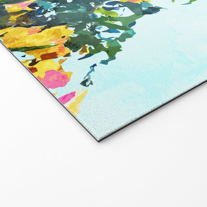 Summer Bougainvillea Watercolor Painting Welcome Mat Gallery Image 2