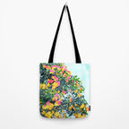 Summer Bougainvillea Watercolor Painting Tote Bag Gallery Image 2