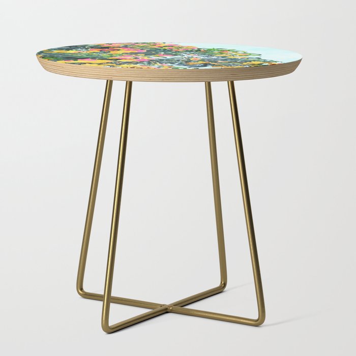 Summer Bougainvillea Watercolor Painting Side Table Gallery Image 1