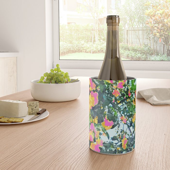 Summer Bougainvillea Watercolor Painting Wine Chiller Gallery Image 4