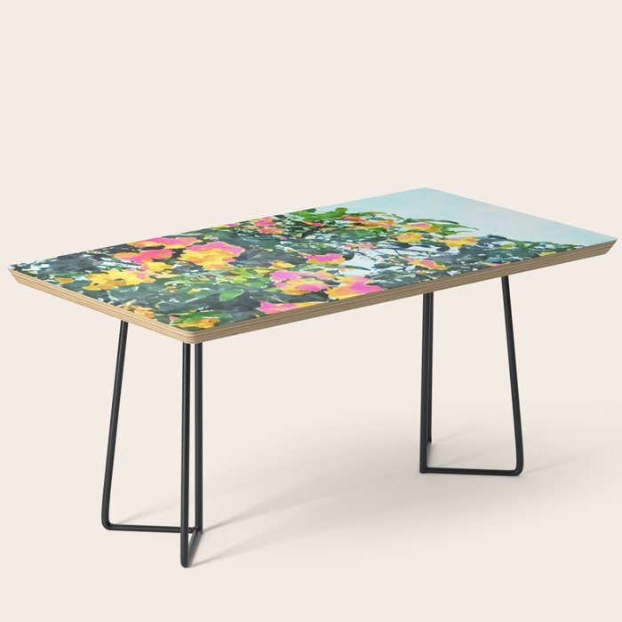 Summer Bougainvillea Watercolor Painting Coffee Table Gallery Image 1