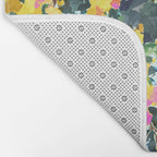 Summer Bougainvillea Watercolor Painting Bath Mat Gallery Image 2