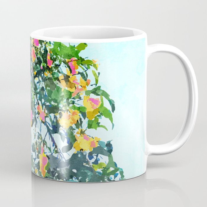 Summer Bougainvillea Watercolor Painting Coffee Mug Gallery Image 1