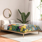 Summer Bougainvillea Watercolor Painting Comforter Gallery Image 2