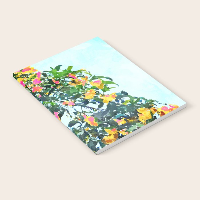 Summer Bougainvillea Watercolor Painting Notebook Gallery Image 1