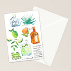 Classic Margarita Cocktail Recipe Stationery Card Gallery Image 2